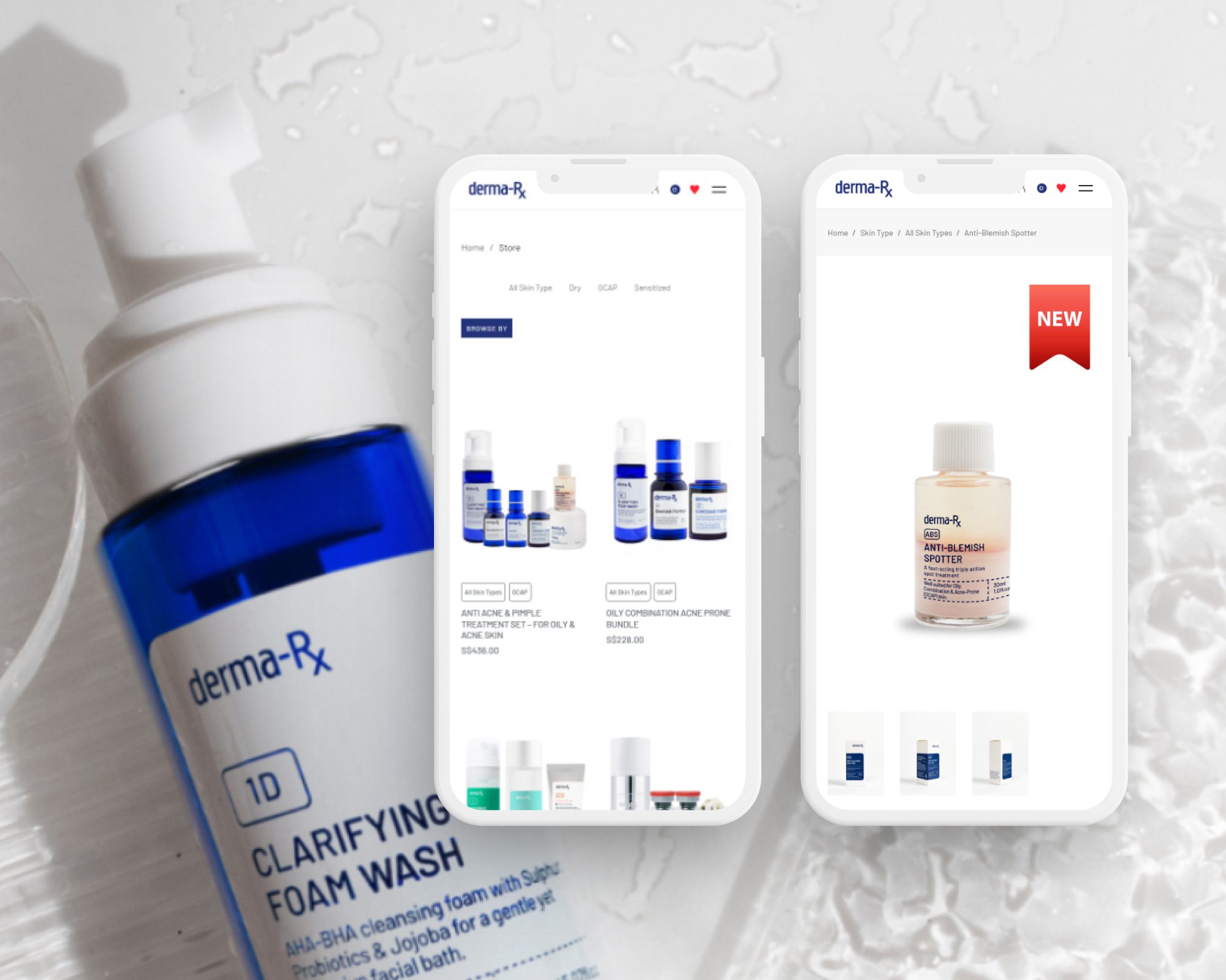 DermaRx  Design Singapore site Design & Development Company