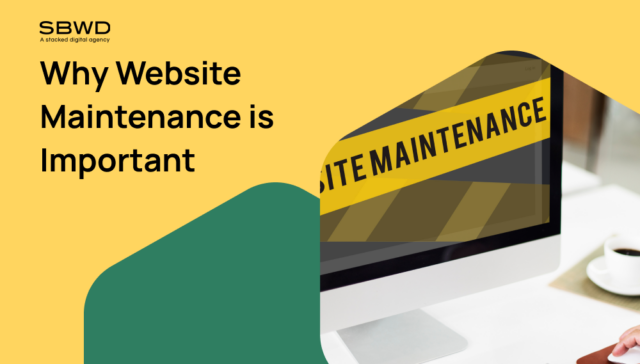 Website maintenance graphic for a San Bernardino design agency.