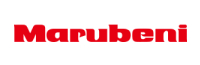 Marubeni logo in bold red letters on a white background.